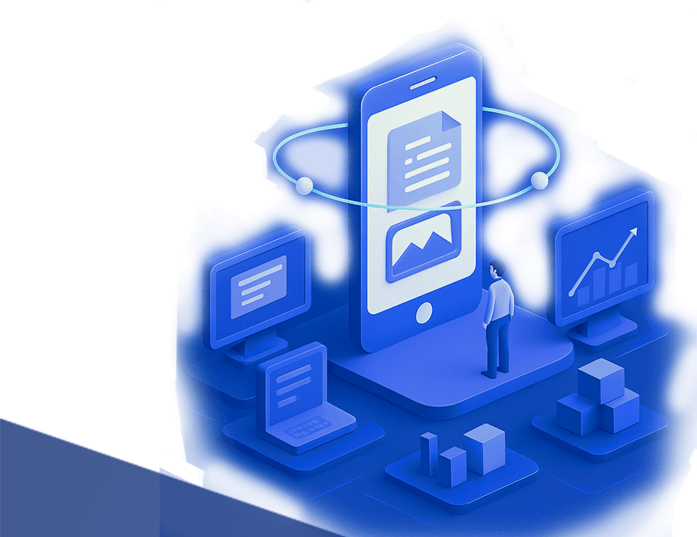 链来科技科研数字化背景元素